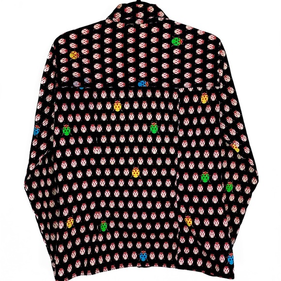 1995 Versace Ladybug Print Button Up Shirt🐞💜 - Picture 3 of 8